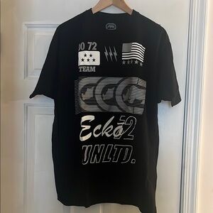 Ecko Unlimited Black Short Sleeve Graphic Tee